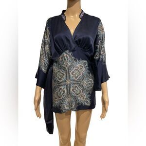Robert Graham Red Gabriela Kimono Top size S